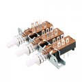 Uxcell Interlock Push Button Switch Piano Type Dpdt 6 Pin 3 Row