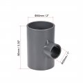 Uxcell Pvc Pipe Fitting Tee 401-series Schedule 40 Gray 1-inch X 2-inch Socket 5pcs
