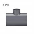 Uxcell Pvc Pipe Fitting Tee 401-series Schedule 40 Gray 1-inch X 2-inch Socket 5pcs