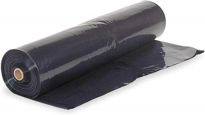 Vbs Black Plastic Sheeting 4 Mil X 200 A Roll For Spray Barrier Of Heavy Duty Thick Polyethylene Film