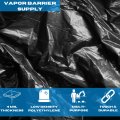 Vbs Black Plastic Sheeting 4 Mil X 200 A Roll For Spray Barrier Of Heavy Duty Thick Polyethylene Film