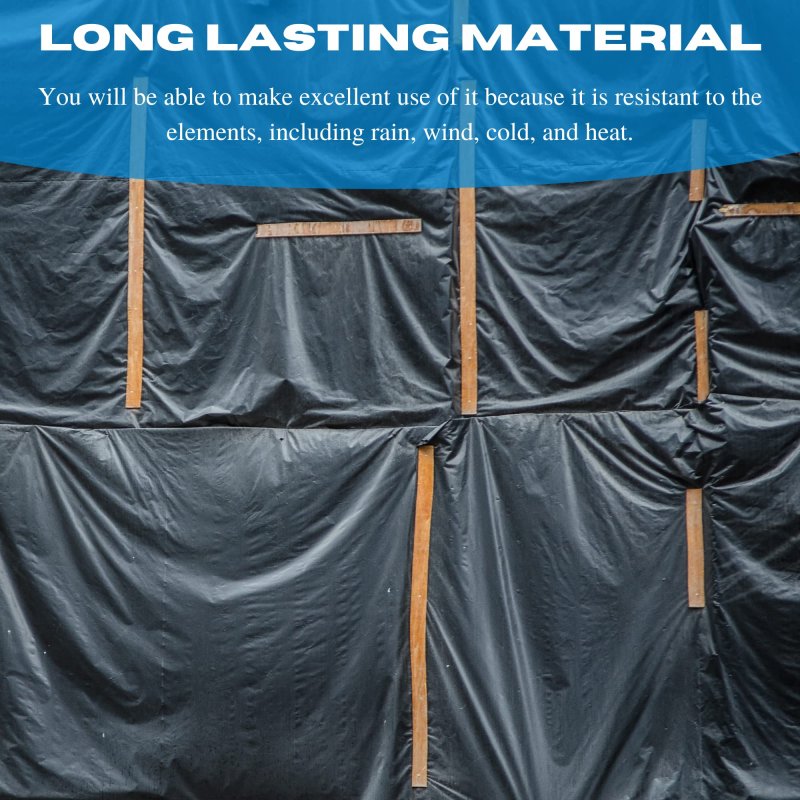 Vbs Black Plastic Sheeting 4 Mil X 200 A Roll For Spray Barrier Of Heavy Duty Thick Polyethylene Film
