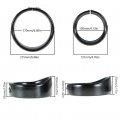 Wflnhb Motorcycle Black Chrome 7 Headlight Trim Ring 4 5 Auxiliary Light Visor Style Decorate