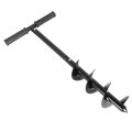 Hand Operated T Shaped Auger Spiral Drill Bit 4 In X 24 Post Hole Digger For Planting Garden Tilling And Mixing Soil Heavy Duty 