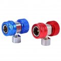 2x R134a Ac Air Condition Adjustable Quick Coupler High Low Adapter Connector Manifold Gass Connector