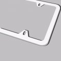 Uframe 4 Holes Slim Stainless Steel License Plate Holder Frame White
