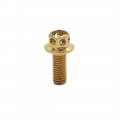 Uxcell 14pcs Gold Tone M6 X 15 Motorcycle Stainless Steel Titanium Plated Hexagon Bolts Clips Screws