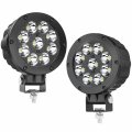 5 In Round Led Off Road Spot Lights 9000lm Fog Driving With 30 Degrees Beam For Trucks Pickup Suv Utv Atv Boat Pair Of White 