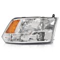 Front Right Headlight Assembly For Dodge Ram 1500 2500 3500 2009 To 2018 Factory Style Passenger Side Clear Lens Chrome Housing 