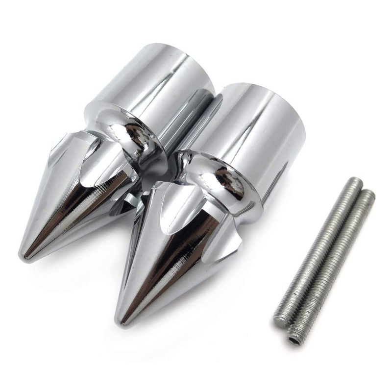 Ultimate Chrome Spike Bar Ends For 1999-2014 Suzuki Hayabusa Gsxr 1300 R B01c0syywe