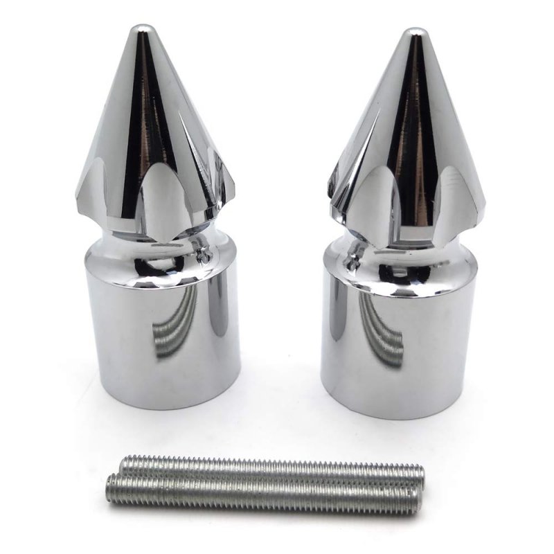Ultimate Chrome Spike Bar Ends For 1999-2014 Suzuki Hayabusa Gsxr 1300 R B01c0syywe