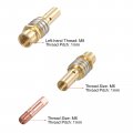 Uxcell Melt Inert-gas Mig Welding Torch Accessory Kit 0 8mm Conductive Contact Tip Nozzle Connecting Rod 15ak Consumables