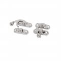 Uxcell Jewelry Case Box Left Latch Hook Hasp Catch Lock Silver Tone 20pcs