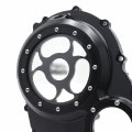 Httmt- Cnc See Through Black Clear Glass Engine Clutch Cover W Gasket Compatible With Suzuk 2006-2022 Gsx-r 600 750
