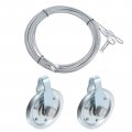 Uxcell 1 Sets Garage Door Pulley And Cable Replacement Kit 76mm 3 Inch Od 10 6ft Galvanized