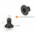 Uxcell 1 4-20x1 2 Flat Head Socket Cap Screws 10 9 Grade Carbon Steel Hex Countersunk Screw Bolts Fasteners Fully Threaded