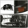 Auto Dynasty Smoked Housing Amber Corner Headlight W Bumper Lamps Tool Kit Compatible With Dodge Dakota Durango 97-04