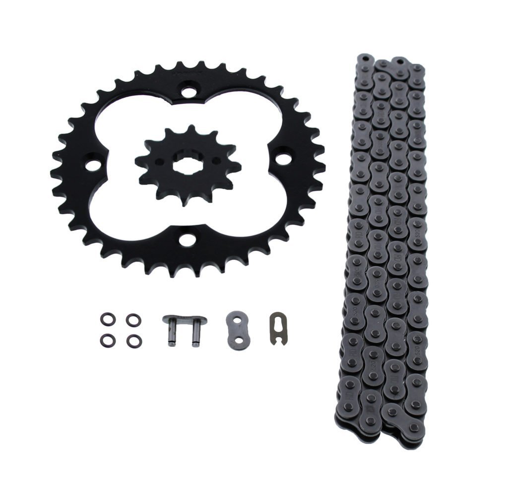Honda Trx250r O Ring Chain And Sprocket Kit Black 12 36 92l For 1988 1989 Models Steel Front Rear Sprockets