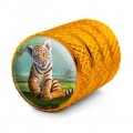 Baby Tiger And Lillies Aluminum Valve Stem Caps For Tire Rim Wheels Yellow Fits Schrader Type Valves 4 Pack