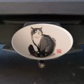 Cat Traditional Chinese Ink Painting Oval Tow Trailer Hitch Cover Plug Insert