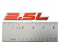 Erpart 2 5l Liter Embossed Red On Highly Polished Silver Real Aluminum Auto Emblem Badge Nameplate Pack Of