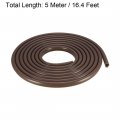 Uxcell T-slot Mount Window Weatherstrip Seal 7mm Bulb Bubble For 5mm Slot 5 Meters Long Coffee