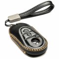 Vitodeco Genuine Leather Smart Key Fob Case For Mercedes-benz C-class S-class Glc Eqb Suv Eqs Sedan Eqe 2023-2024 3-button 