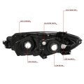 Auto Dynasty Chrome Housing Clear Corner Projector Headlight Lamps Tool Kit Compatible With Camry 15-17