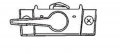 White Sash Lock With 2 1 4 In Screw Holes 3 8 Hole Backset Lugs Cam Action Zinc Die Cast Keeper Included Part Number F2744 