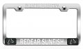 I D Rather Be Catching Redear Sunfish Fishing Chrome Metal License Plate Frame Heavy Duty Steel Tag Holder For Us And Canada 