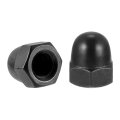 M8x1 25 Acorn Cap Nuts 20pcs Carbon Steel Dome Head Nut Hardware For Bolt Cover Chrome Finish Black 