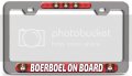 Boerboel On Board Dogs Pets Ch 3d Metal License Plate Frame Auto Suv Truck Tag Holder D16 