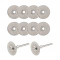 10 Pcs 20mm Diamond Cutting Wheels Cut Off Wheel With 2 Mandrels For Rotary Tool 