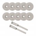 10 Pcs 20mm Diamond Cutting Wheels Cut Off Wheel With 2 Mandrels For Rotary Tool