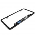 Ipick Image Made For Ford F-150 Black Real Carbon Fiber 50 States License Plate Frame