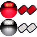 Ocpty 12led Universal Side Marker Light 2pcs White Red Trailer Lamp Stop Turn Tail Fit For Boats Van Truck Pickups 12v