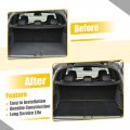 X Autohaux Cargo Liner Rear Trunk Mat Non-slip Rubber All Weather Protector Accessories For Ford Bronco 2021-2023 4-door Black