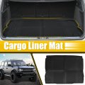 X Autohaux Cargo Liner Rear Trunk Mat Non-slip Rubber All Weather Protector Accessories For Ford Bronco 2021-2023 4-door Black