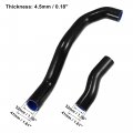 X Autohaux 2 Pcs Black Silicone Radiator Coolant Hose Pipe Tubing For Toyota Lexus Is300 Altezza Jce10 2jzge 1998-2005