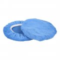 X Autohaux 5pcs 7-8 Inch Sky Blue Coral Velvet Car Wax Polishing Bonnet Buffing Pad Cover