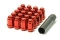 Muteki 41886r Chrome Red 12mm X 1 5mm Closed End Spline Drive Lug Nut Set With Key Of 20 