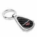 Ipick Image Compatible With Dodge Charger R T Real Black Carbon Fiber Chrome Metal Teardrop Key Chain