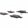A-partrix 1set Rear Brake Pads Replacement Car Disc Pad Set Fits Mercedes-benz Cl500 2003-2006 Cl550 2007-2014 Cl600 N115