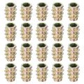 50pcs Hex Threaded Inserts M4-0 7x10 Zinc Alloy-flush Thread Furniture Nuts Hex Socket Drive Insert Bolt For Wood Assortment 