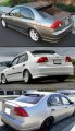 Jdm Smoke Side Door Visor Rear Window For 2001-2005 Es1 Es2 Honda Civic 4