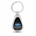 Ipick Image For Ford Platinum Black Dome Chrome Metal Teardrop Key Chain Keychain Official Licensed