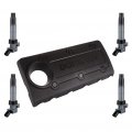 Aintier Left Right Valve Covers Kit Fit For Hyundai Sonata 2009-2010 With Ignition Coils Pack Set Of 4 Compatible 5c1724
