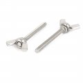 Uxcell Metric M4 X 35mm 304 Stainless Steel Wing Bolt Butterfly Screw Fastener 5pcs