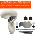24 New Upgraded Joystick Replacement Kit For Oculus Quest Controller Accessories 2 And Meta 2 Black-11-in-1