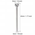 Uxcell Diamond Burrs Bits Grinding Drill Carving Rotary Tool For Glass Stone Ceramic 150 Grit 1 8-inch Shank 6mm Sphere 5 Pcs